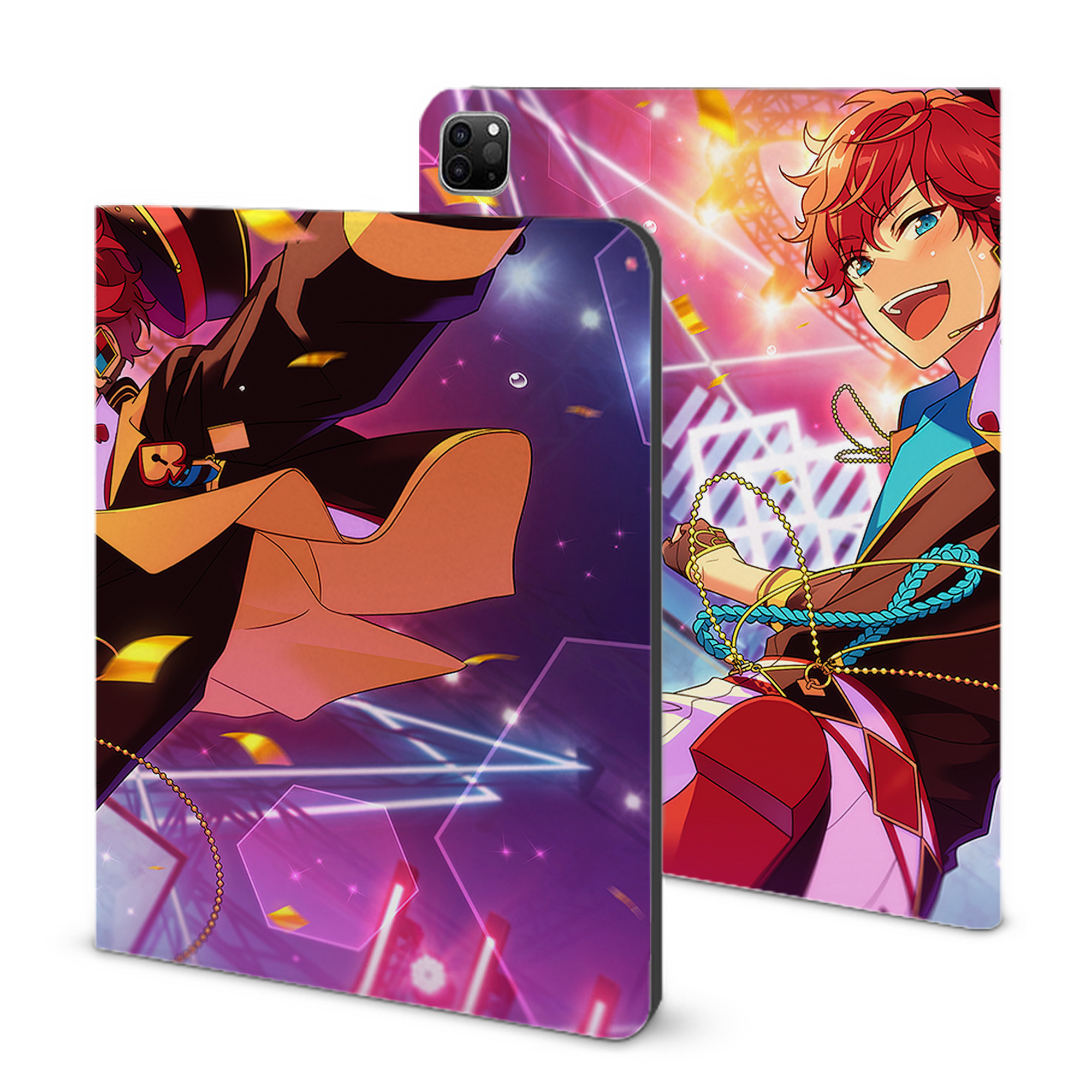（画像用） あんさんぶるスターズ! Ensemble Stars IPad ケース ブック型 PUレザー TPU 耐衝撃 軽量 薄型 ペン収納なし 全面保護 IPad 各モデル対応